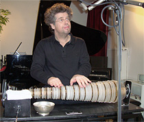Thomas Bloch with his Glass Armonica